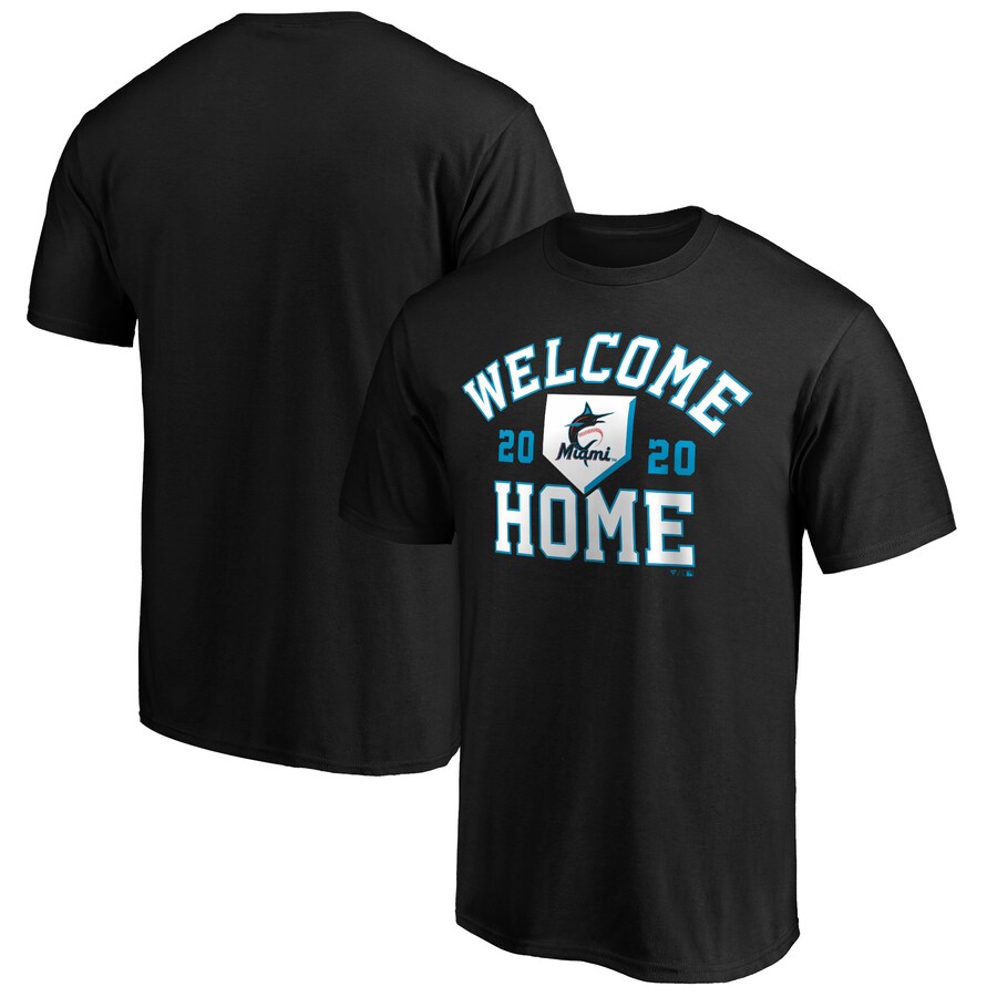 Men's Miami Marlins Black Welcome Home T-Shirt