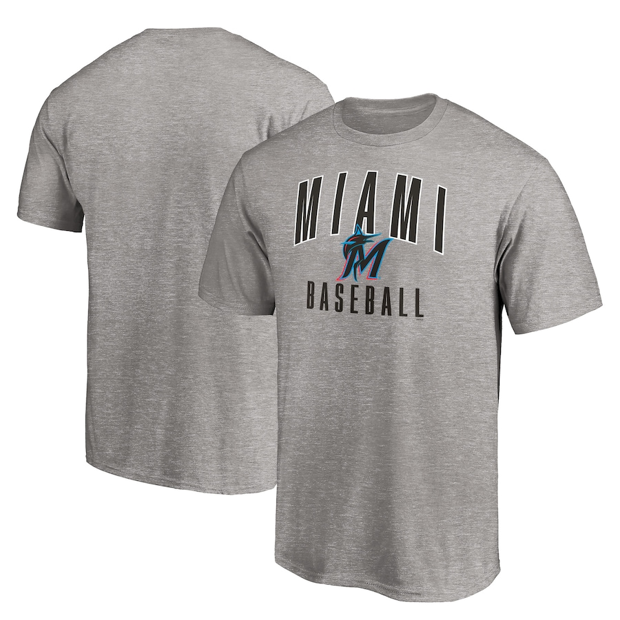 Men's Miami Marlins Heathered Gray Game Legend T-Shirt Men's Miami Marlins Heathered Gray Game Legend T-Shirt