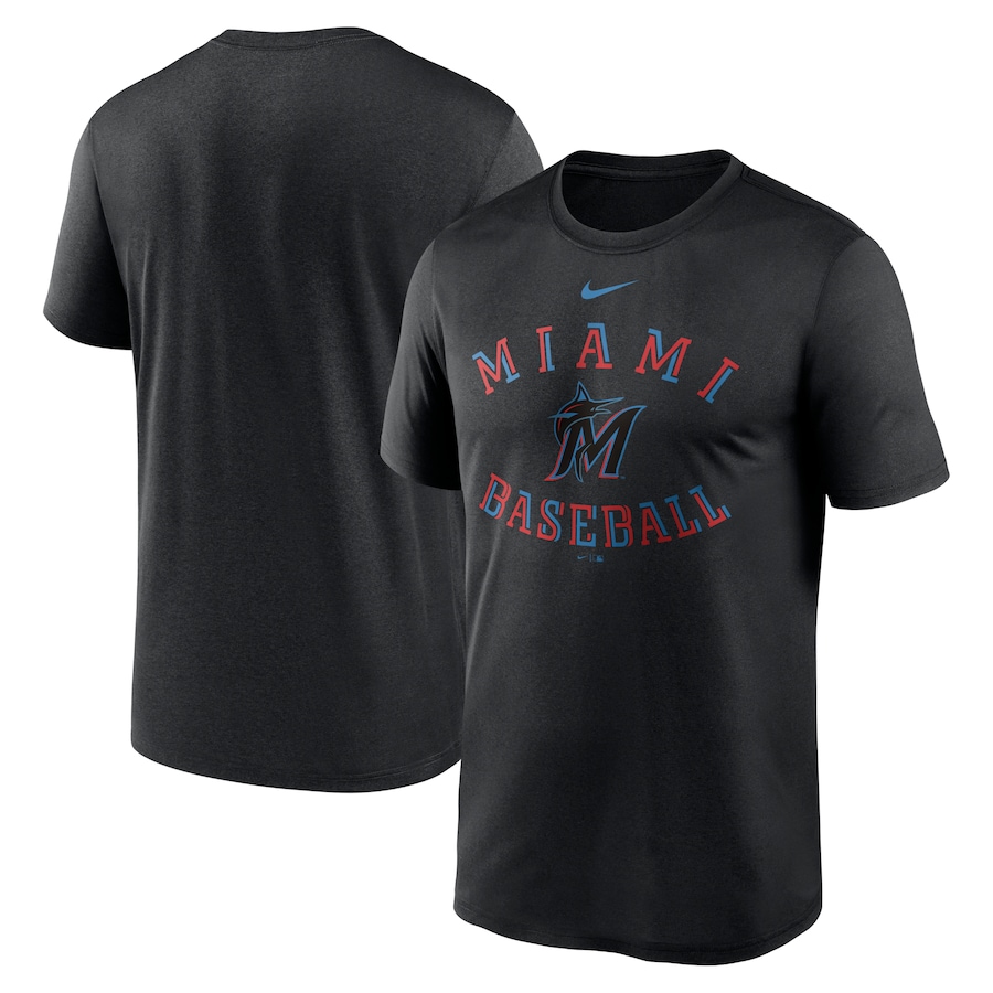 Men's Miami Marlins Nike Black Local Club Rep Performance T-Shirt Men's Miami Marlins Nike Black Local Club Rep Performance T-Shirt