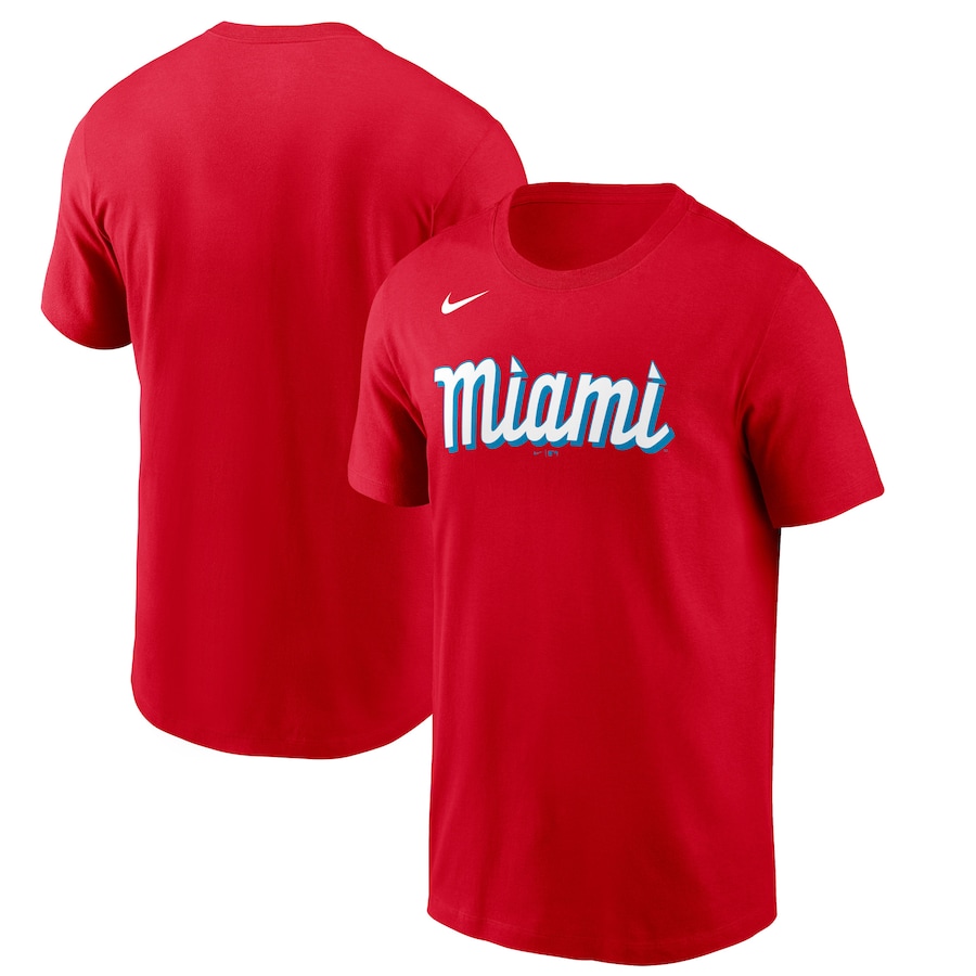 Men's Miami Marlins Nike City Connect Wordmark T-Shirt