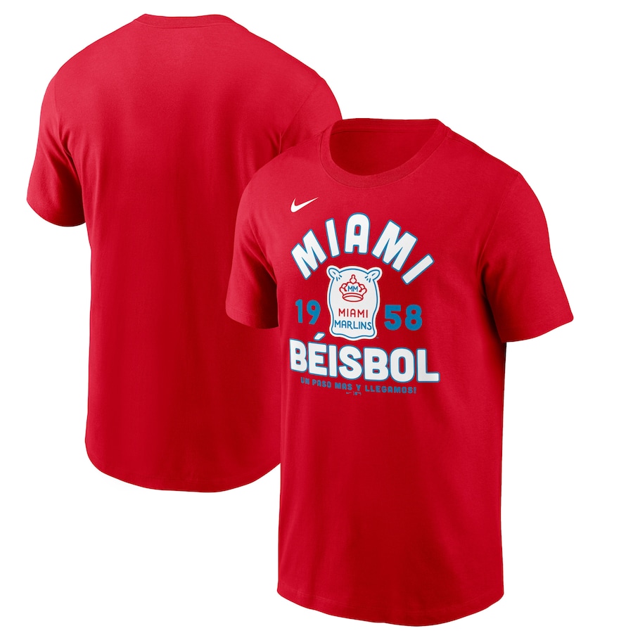 Men's Miami Marlins Nike Red City Connect Graphic T-Shirt
