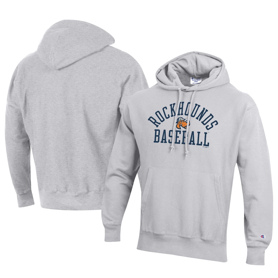 Men's Midland Rockhounds Champion Gray Baseball Reverse Weave Pullover Hoodie Men's Midland Rockhounds Champion Gray Baseball Reverse Weave Pullover Hoodie
