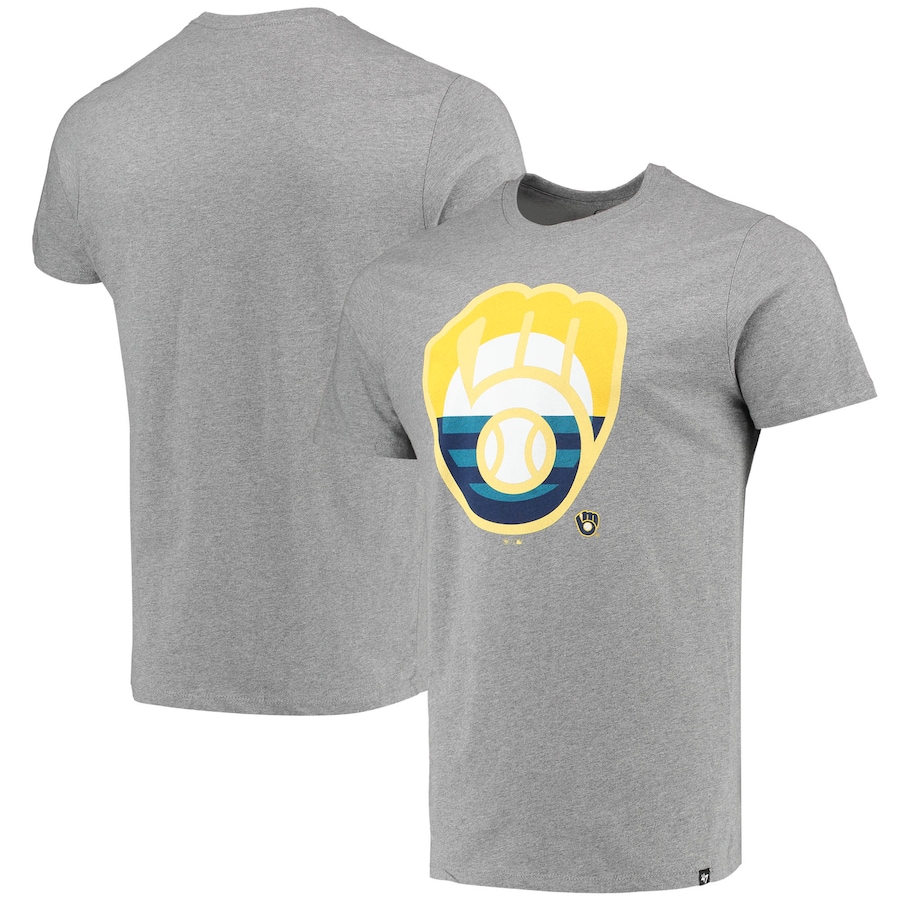 Men's Milwaukee Brewers '47 Heathered Gray Regional Super Rival T-Shirt