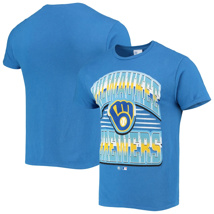 Men's Milwaukee Brewers '47 Royal Podium Tubular T-Shirt Men's Milwaukee Brewers '47 Royal Podium Tubular T-Shirt