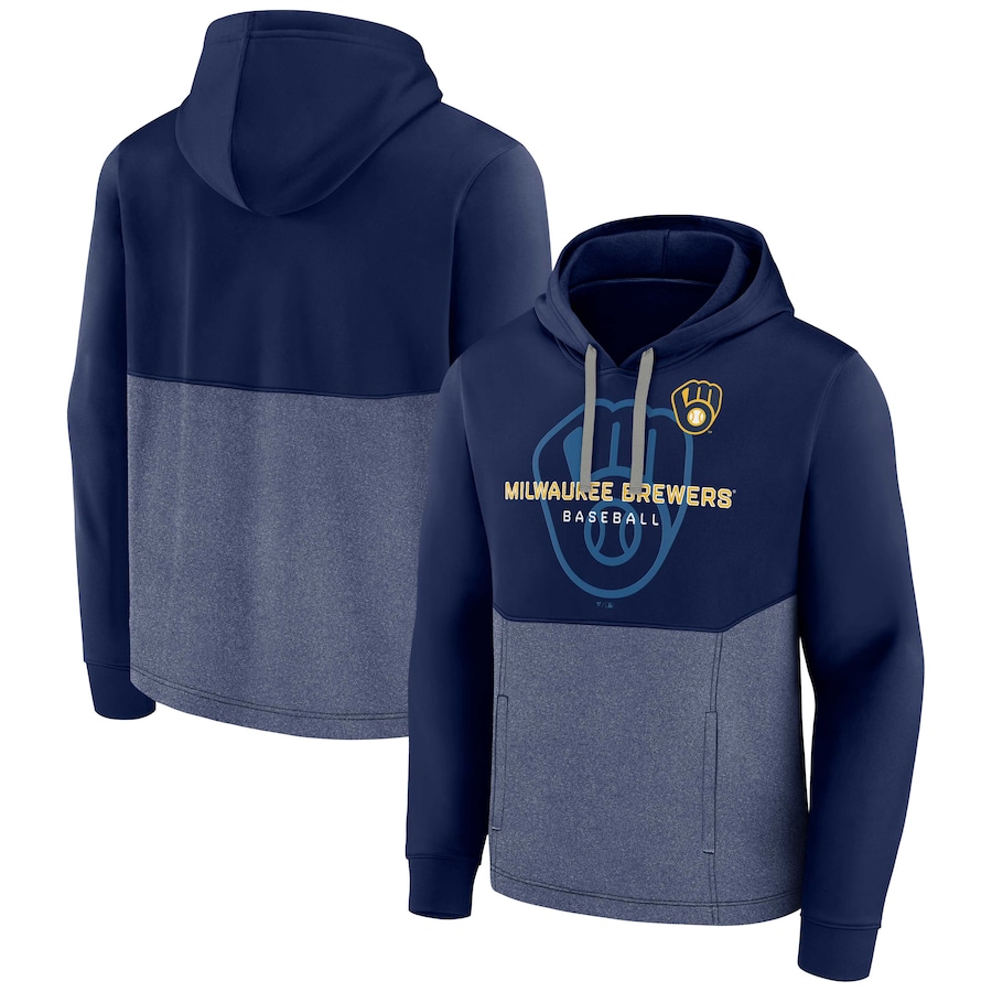 Men's Milwaukee Brewers Navy Call the Shots Pullover Hoodie
