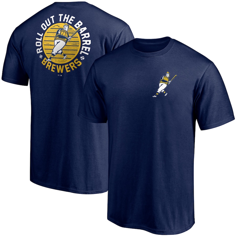 Men's Milwaukee Brewers Navy Roll Out The Barrel Hometown T-Shirt