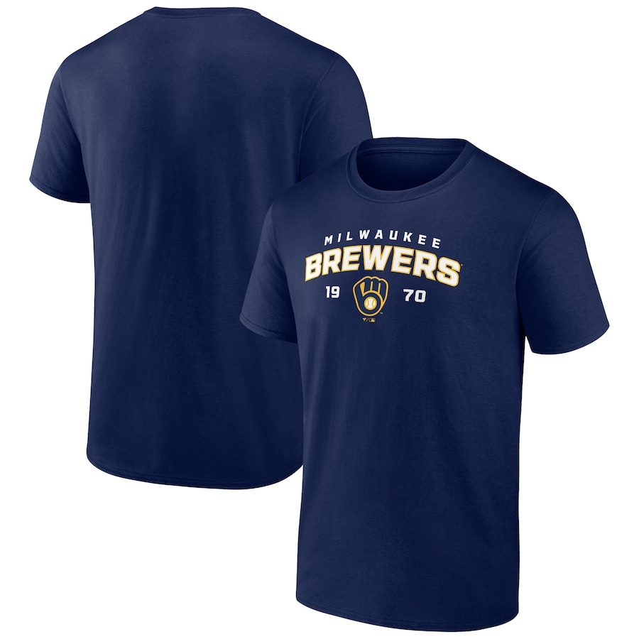 Men's Milwaukee Brewers Navy Team Rebel T-Shirt