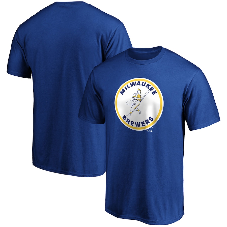 Men's Milwaukee Brewers Royal Cooperstown Collection Forbes Team T-Shirt