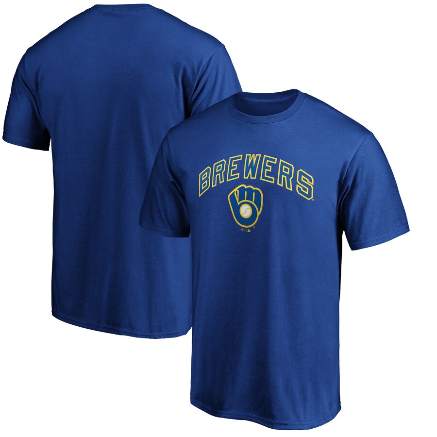Men's Milwaukee Brewers Royal Team Cooperstown Collection Wahconah T-Shirt Men's Milwaukee Brewers Royal Team Cooperstown Collection Wahconah T-Shirt