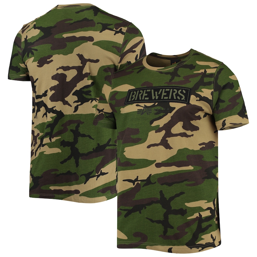Men's Milwaukee Brewers New Era Camo Club T-Shirt