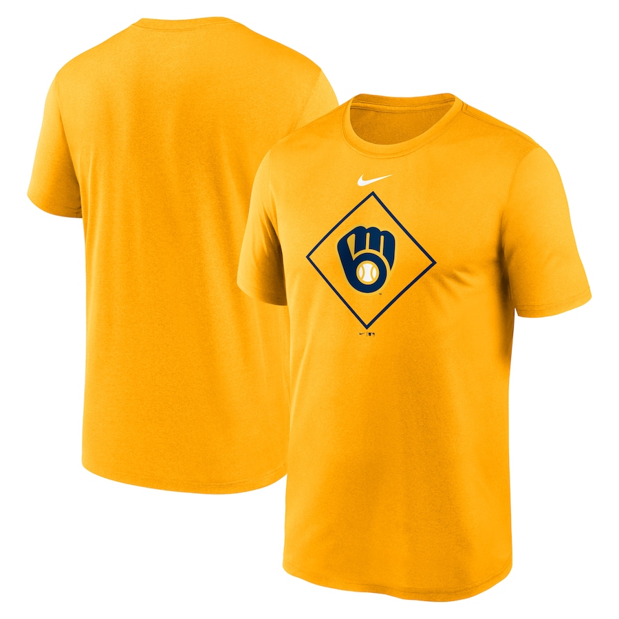 Men's Milwaukee Brewers Nike Gold Legend Icon Performance T-Shirt