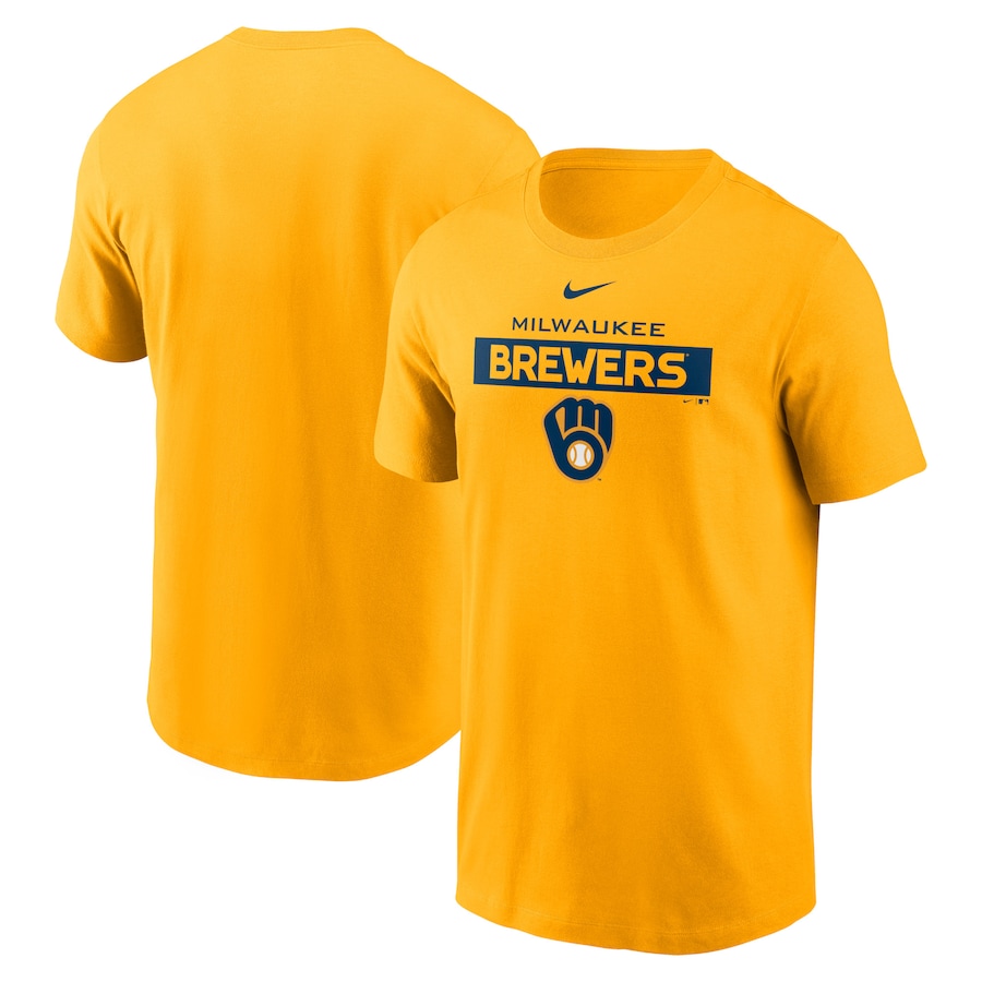 Men's Milwaukee Brewers Nike Gold Team T-Shirt