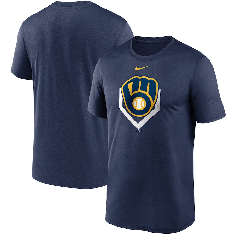 Men's Milwaukee Brewers Nike Navy Icon Legend Performance T-Shirt