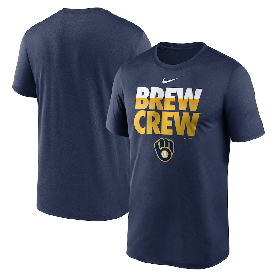 Men's Milwaukee Brewers Nike Navy Local Club Rep Performance T-Shirt Men's Milwaukee Brewers Nike Navy Local Club Rep Performance T-Shirt