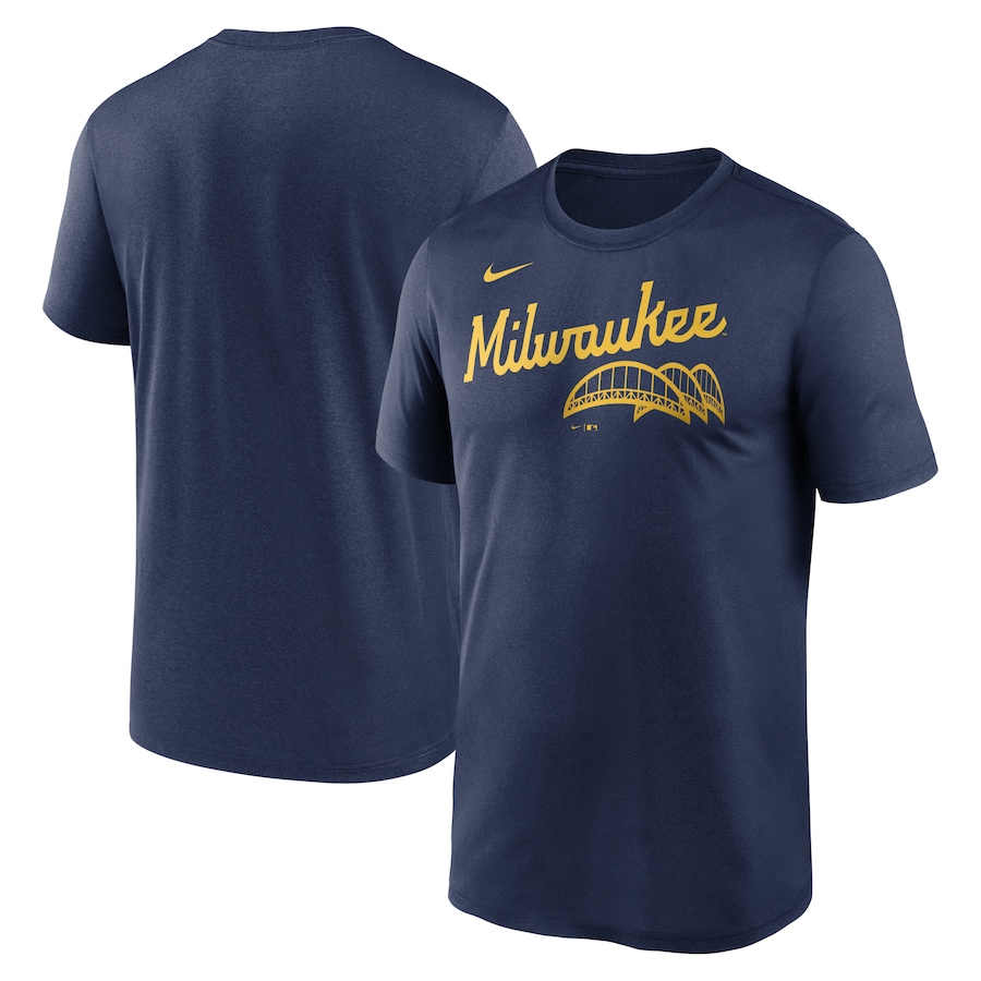 Men's Milwaukee Brewers Nike Navy Local Club Rep Performance T-Shirt Men's Milwaukee Brewers Nike Navy Local Club Rep Performance T-Shirt