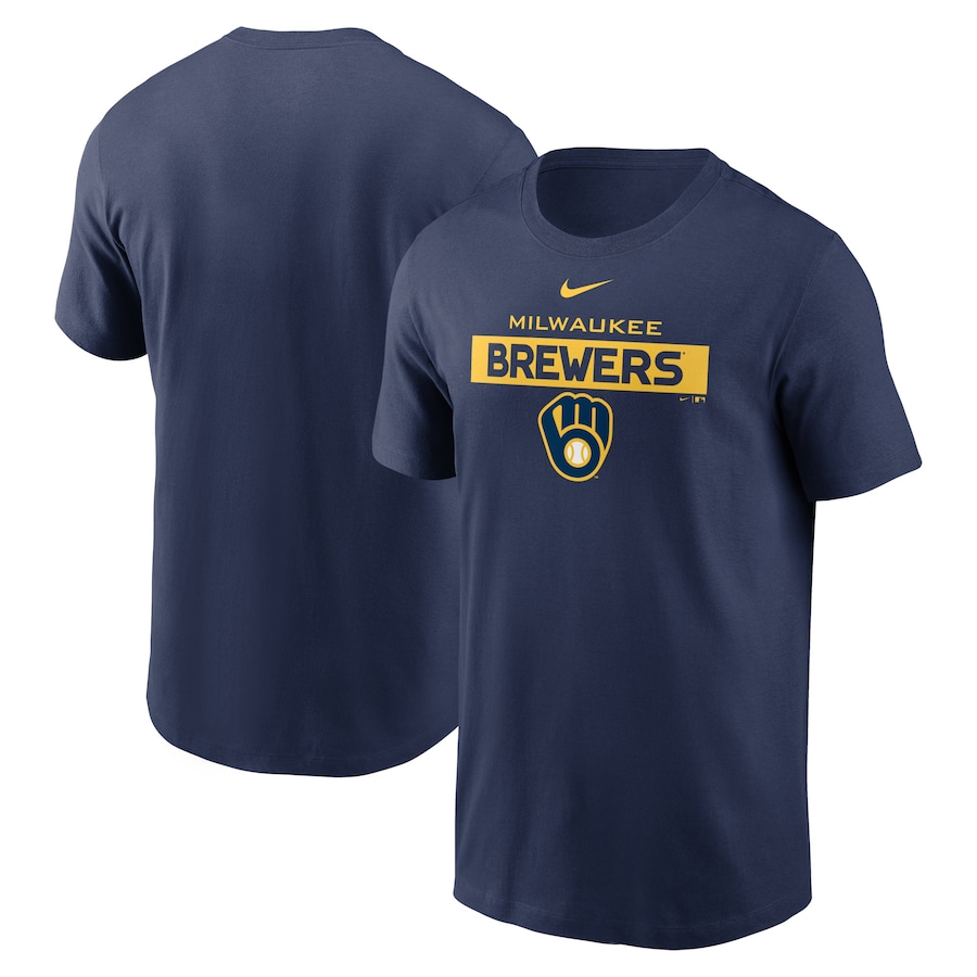 Men's Milwaukee Brewers Nike Navy Team T-Shirt