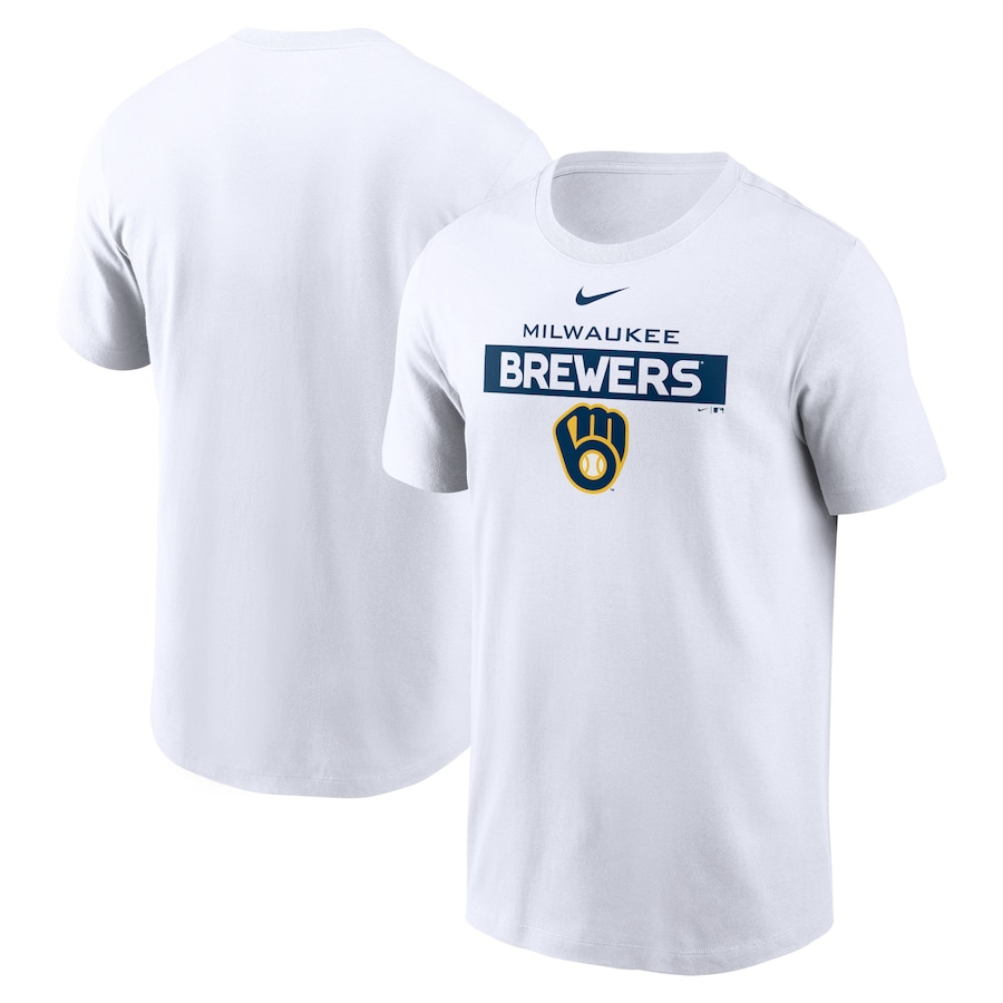 Men's Milwaukee Brewers Nike White Team T-Shirt