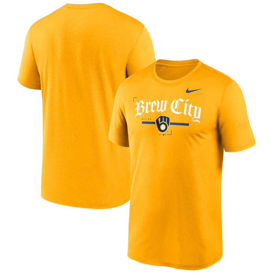 Men's Milwaukee Brewers Nike Yellow Local Legend T-Shirt
