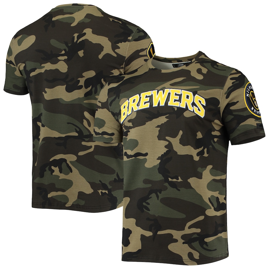 Men's Milwaukee Brewers Pro Standard Camo Team T-Shirt Men's Milwaukee Brewers Pro Standard Camo Team T-Shirt