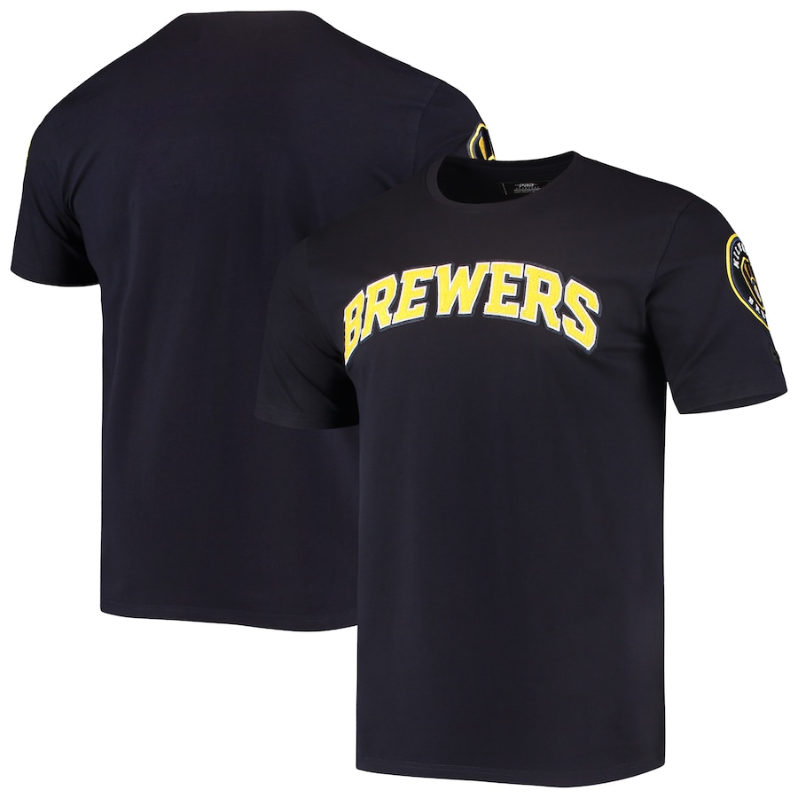 Men's Milwaukee Brewers Pro Standard Navy Team Logo T-Shirt