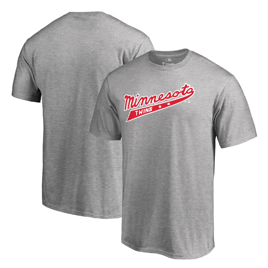 Men's Minnesota Twins Ash Cooperstown Collection Forbes T-Shirt Men's Minnesota Twins Ash Cooperstown Collection Forbes T-Shirt