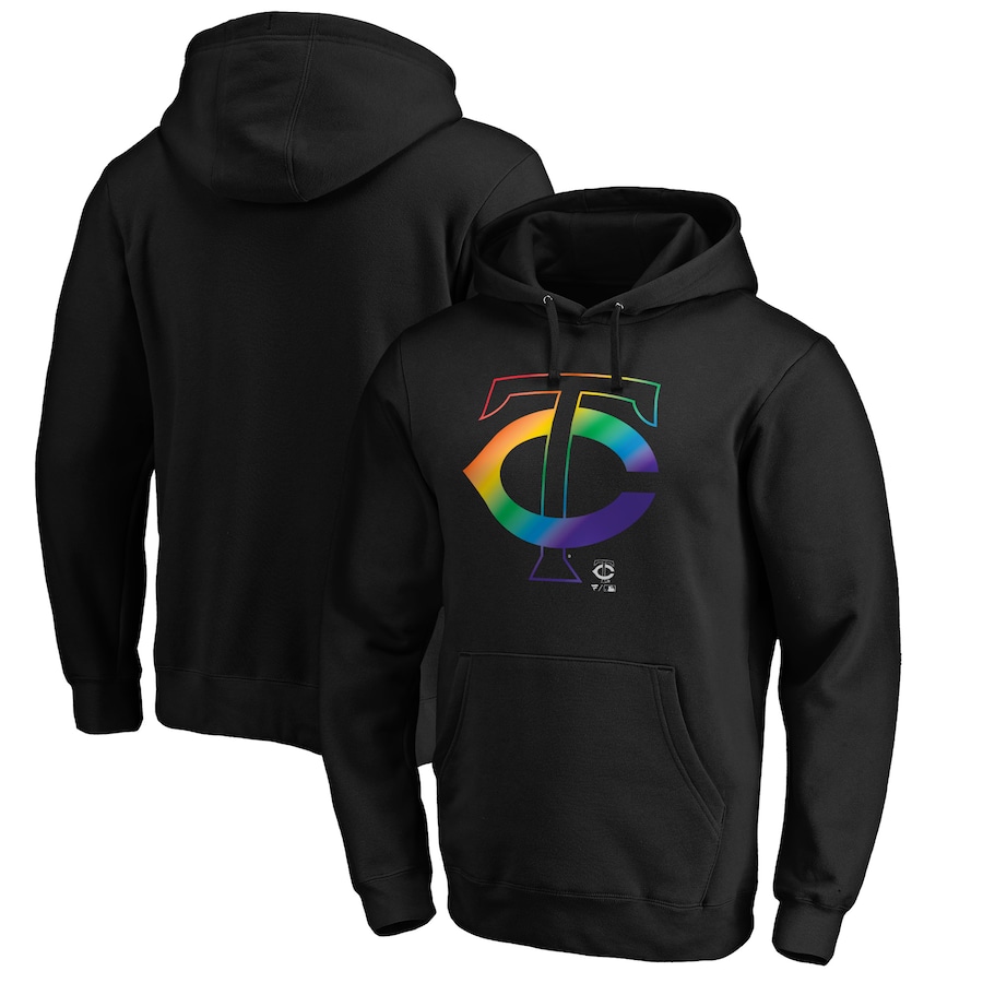 Men's Minnesota Twins Black Team Pride Logo Pullover Hoodie