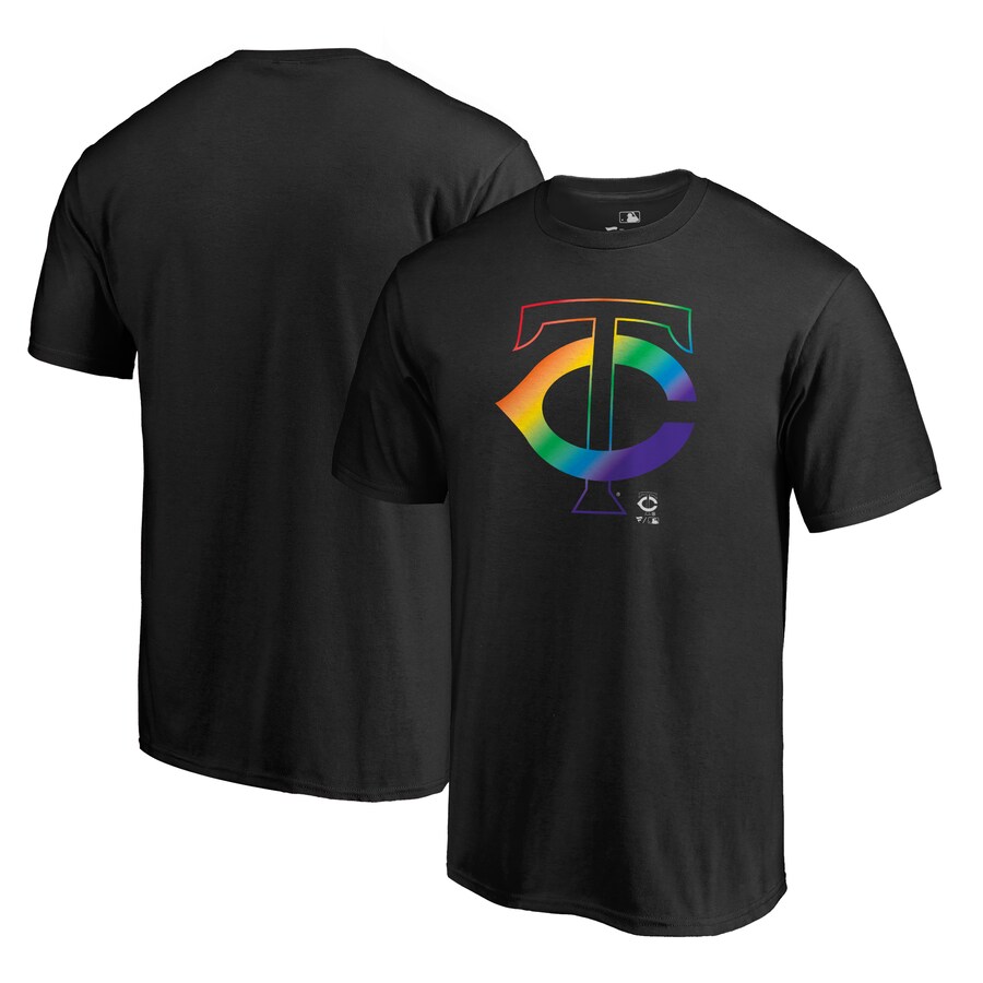 Men's Minnesota Twins Black Team Pride Logo T-Shirt