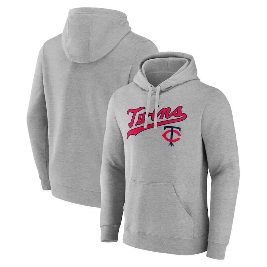 Men's Minnesota Twins Gray Wahconah Pullover Hoodie