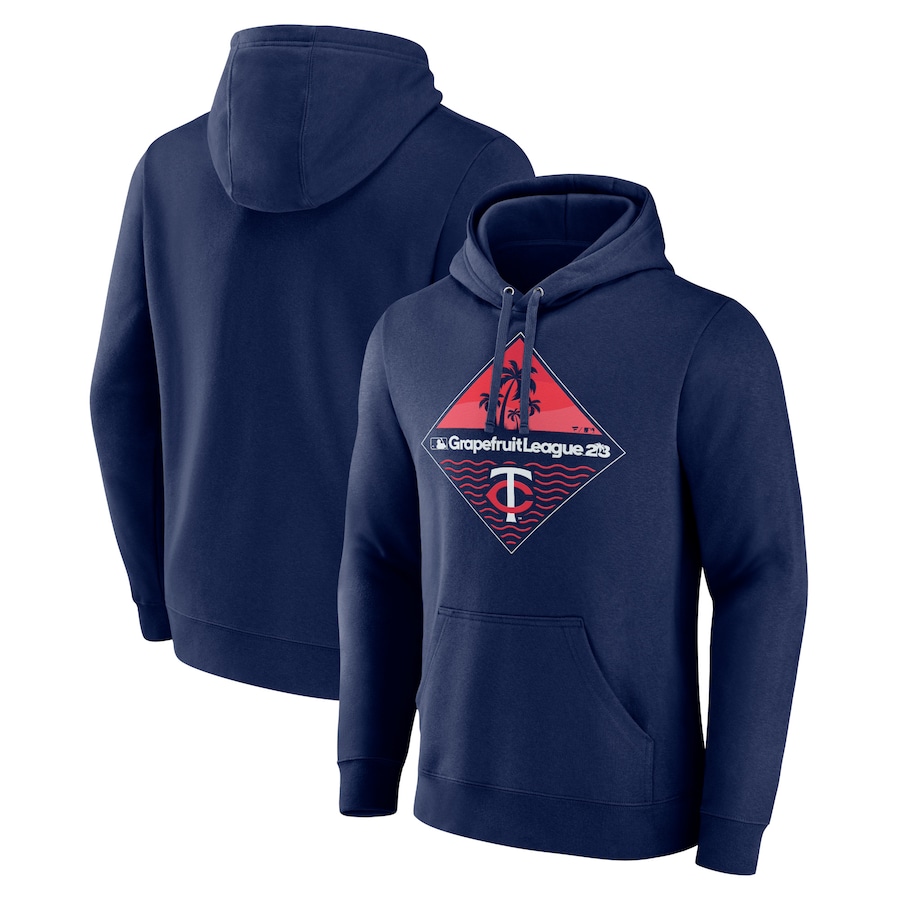Men's Minnesota Twins Navy 2023 MLB Spring Training Diamond Pullover Hoodie