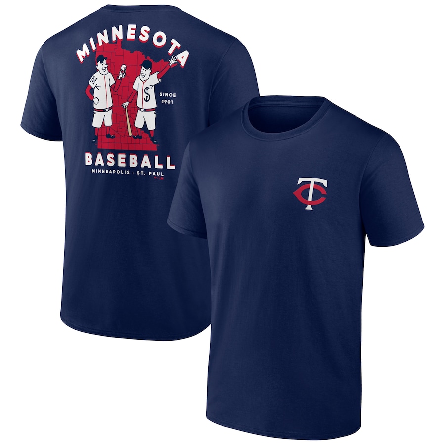 Men's Minnesota Twins Navy Bring It Team T-Shirt Men's Minnesota Twins Navy Bring It Team T-Shirt