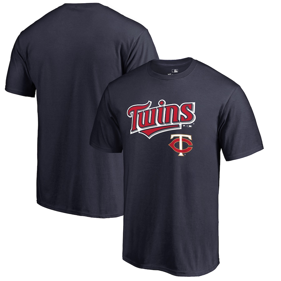 Men's Minnesota Twins Navy Team Lockup T-Shirt Men's Minnesota Twins Navy Team Lockup T-Shirt