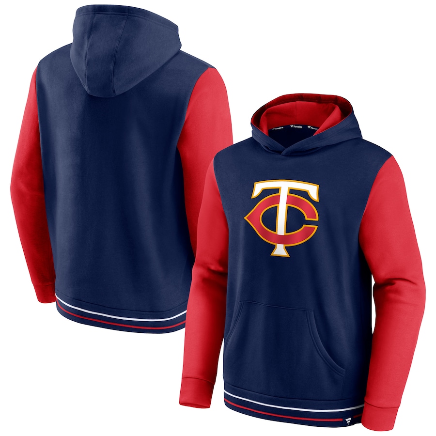 Men's Minnesota Twins Navy/Red Last Whistle Pullover Hoodie Men's Minnesota Twins Navy/Red Last Whistle Pullover Hoodie