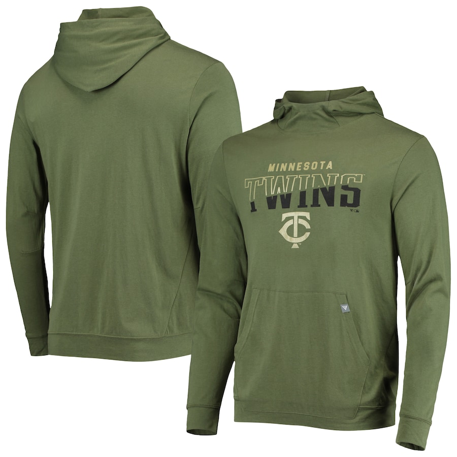 Men's Minnesota Twins Levelwear Olive Delta Thrive Tri-Blend Pullover Hoodie Men's Minnesota Twins Levelwear Olive Delta Thrive Tri-Blend Pullover Hoodie