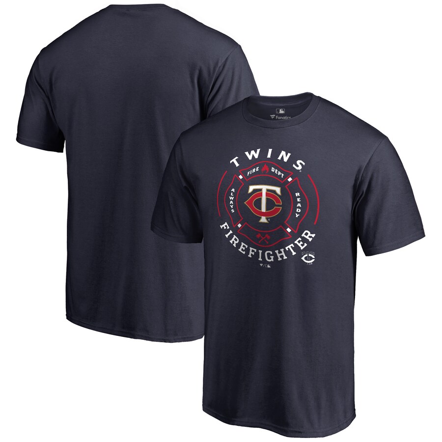 Men's Minnesota Twins Navy Firefighter T-Shirt Men's Minnesota Twins Navy Firefighter T-Shirt