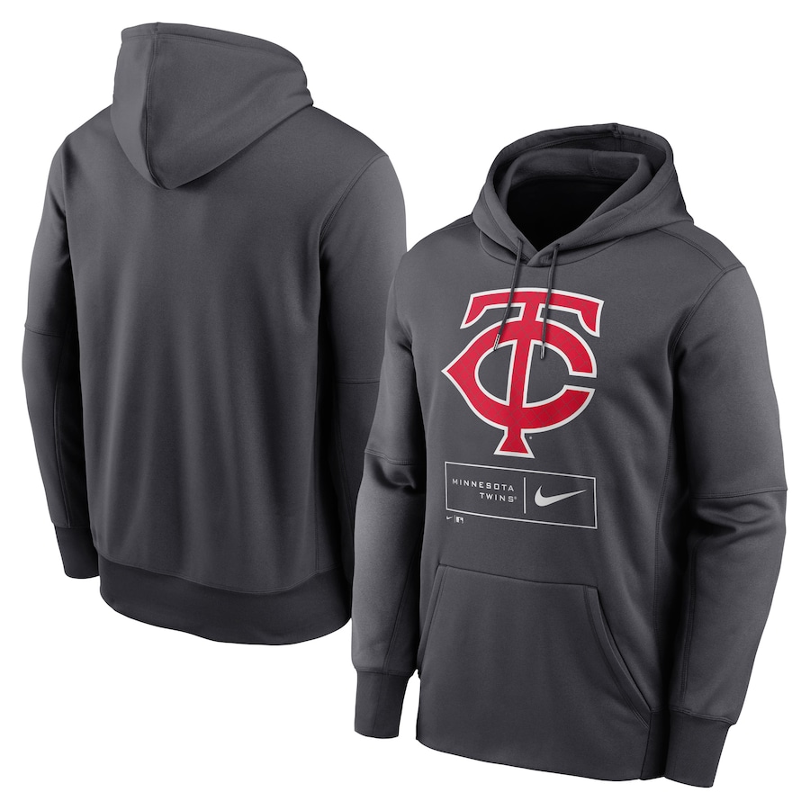 Men's Minnesota Twins Nike Anthracite Season Pattern Pullover Hoodie Men's Minnesota Twins Nike Anthracite Season Pattern Pullover Hoodie