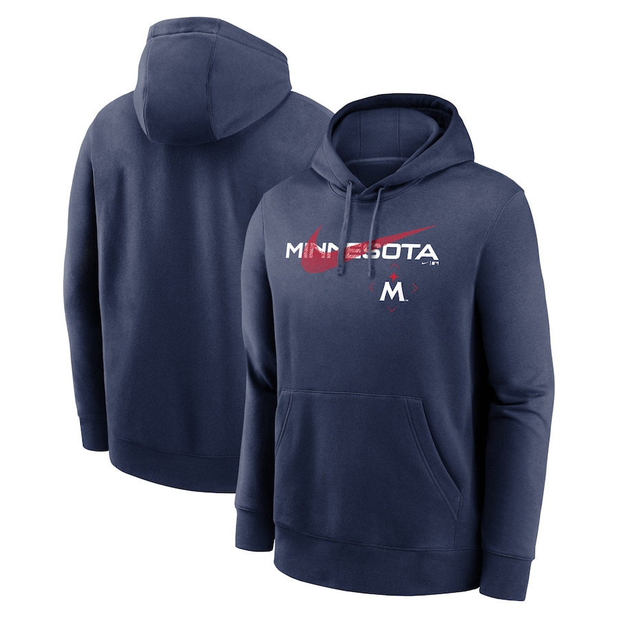 Men's Minnesota Twins Nike Navy 2023 Swoosh Neighborhood Pullover Hoodie Men's Minnesota Twins Nike Navy 2023 Swoosh Neighborhood Pullover Hoodie