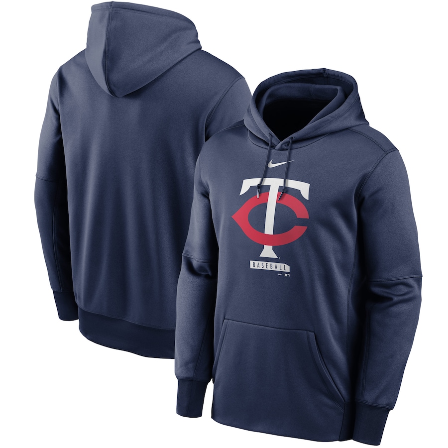 Men's Minnesota Twins Nike Navy Logo Therma Performance Pullover Hoodie Men's Minnesota Twins Nike Navy Logo Therma Performance Pullover Hoodie