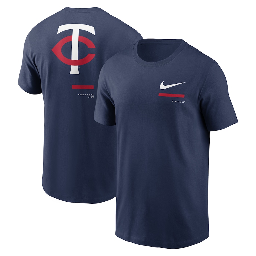 Men's Minnesota Twins Nike Navy Over the Shoulder T-Shirt Men's Minnesota Twins Nike Navy Over the Shoulder T-Shirt