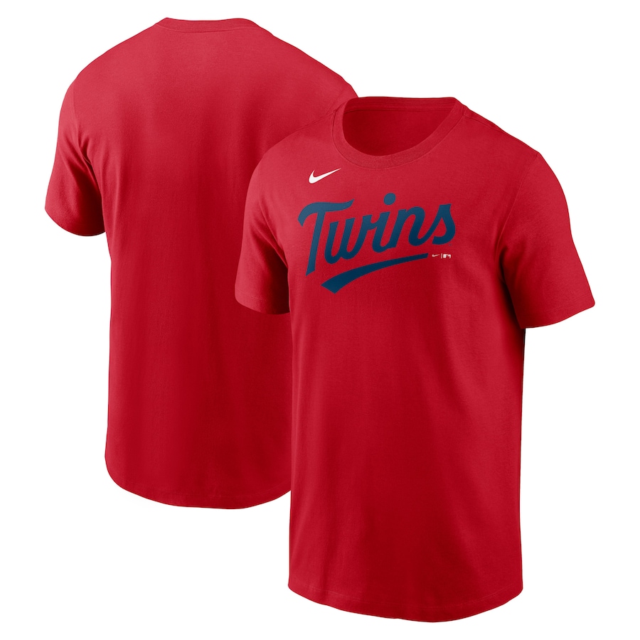 Men's Minnesota Twins Nike Red 2023 Wordmark T-Shirt