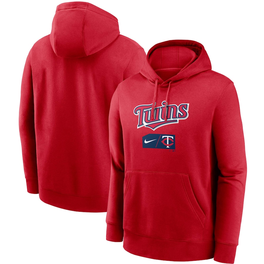 Men's Minnesota Twins Nike Red Team Lettering Club Pullover Hoodie Men's Minnesota Twins Nike Red Team Lettering Club Pullover Hoodie