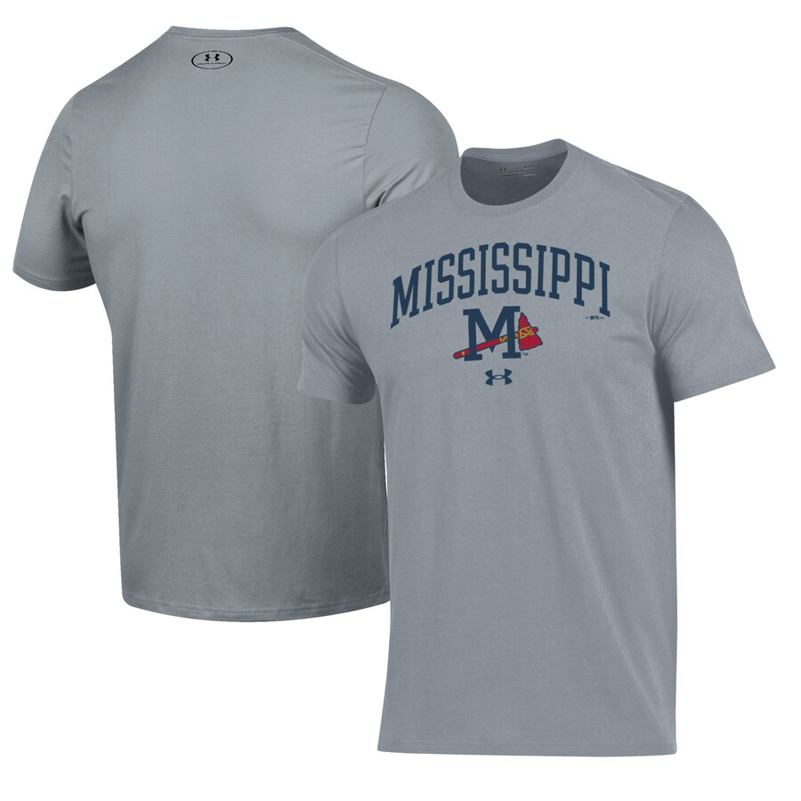 Men's Mississippi Braves Under Armour Gray Performance T-Shirt