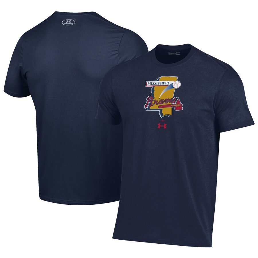 Men's Mississippi Braves Under Armour Navy Performance T-Shirt