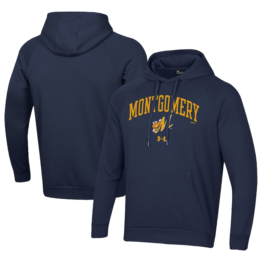 Men's Montgomery Biscuits Under Armour Navy All Day Fleece Pullover Hoodie