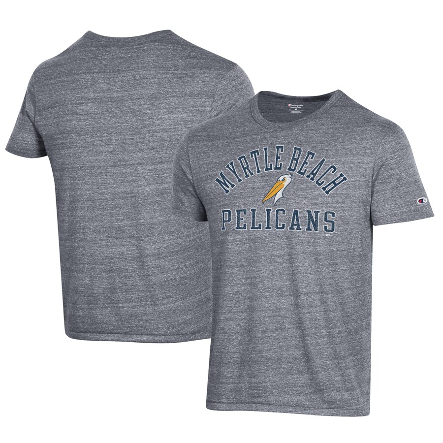 Men's Myrtle Beach Pelicans Champion Gray Ultimate Tri-Blend T-Shirt Men's Myrtle Beach Pelicans Champion Gray Ultimate Tri-Blend T-Shirt