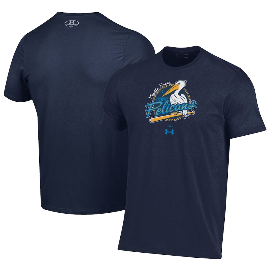 Men's Myrtle Beach Pelicans Under Armour Navy Performance T-Shirt Men's Myrtle Beach Pelicans Under Armour Navy Performance T-Shirt