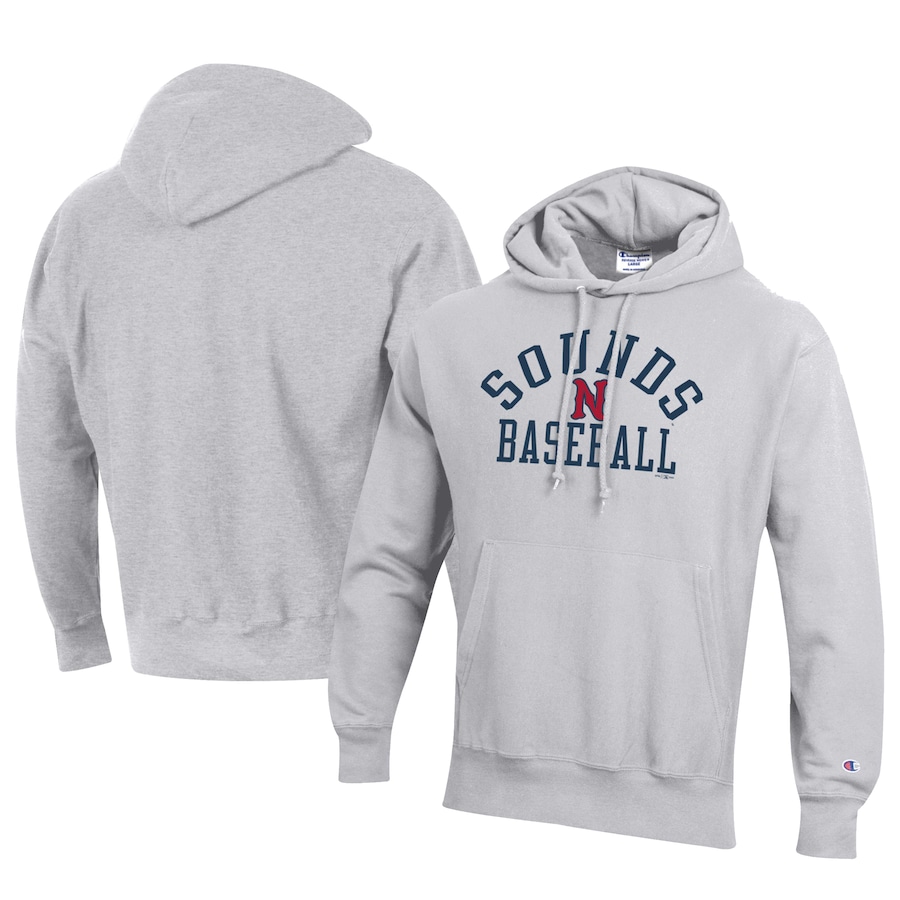 Men's Nashville Sounds Champion Gray Baseball Reverse Weave Pullover Hoodie Men's Nashville Sounds Champion Gray Baseball Reverse Weave Pullover Hoodie