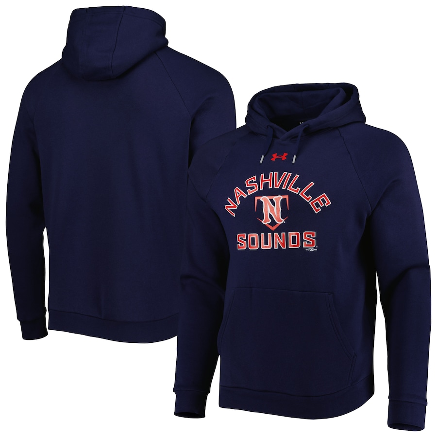 Men's Nashville Sounds Under Armour Navy All Day Raglan Fleece Pullover Hoodie Men's Nashville Sounds Under Armour Navy All Day Raglan Fleece Pullover Hoodie