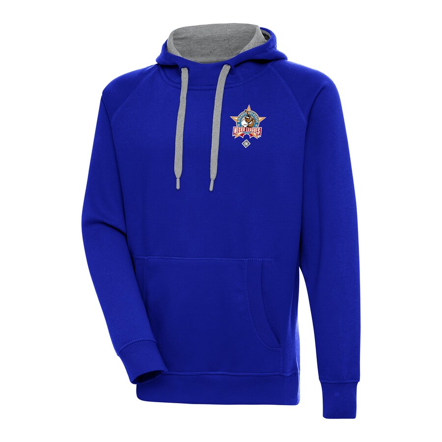 Men's Negro League Antigua Royal Victory Pullover Hoodie Men's Negro League Antigua Royal Victory Pullover Hoodie
