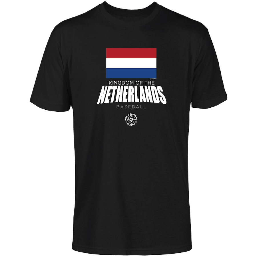 Men's Netherlands Baseball LEGENDS Black 2023 World Baseball Classic Federation T-Shirt