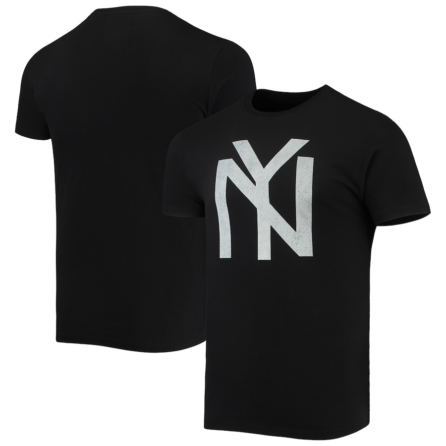 Men's New York Black Yankees Red Jacket Black Archive Collection Brass Tacks T-Shirt Men's New York Black Yankees Red Jacket Black Archive Collection Brass Tacks T-Shirt